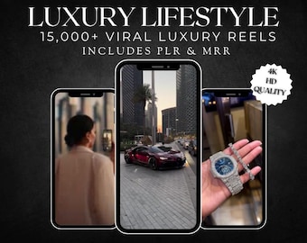 15,000+ Viral Luxury Rich Lifestyle Videos Reels, Cars, Yacht, Plane, Millionaire, TikTok, Instagram, YouTube, Digital Marketing, MRR, PLR