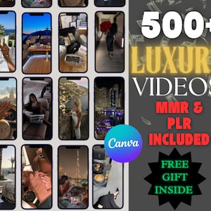 500+ Rich Luxury Women Reels | Luxury Faceless Digital Marketing Videos With Master Resell Rights | MRR/PLR | Luxe Reels | Instant Download