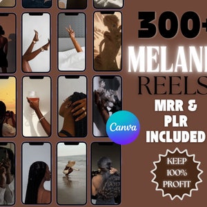 Oltre 300 video senza volto di melanina / Reels di melanina / Reels di Instagram di marketing digitale senza volto / Diritti di rivendita MRR e PLR / Reels di ragazze nere Ig