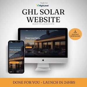 GoHighLevel Solar Snapshot Funnel Template | Customizable GHL Design
