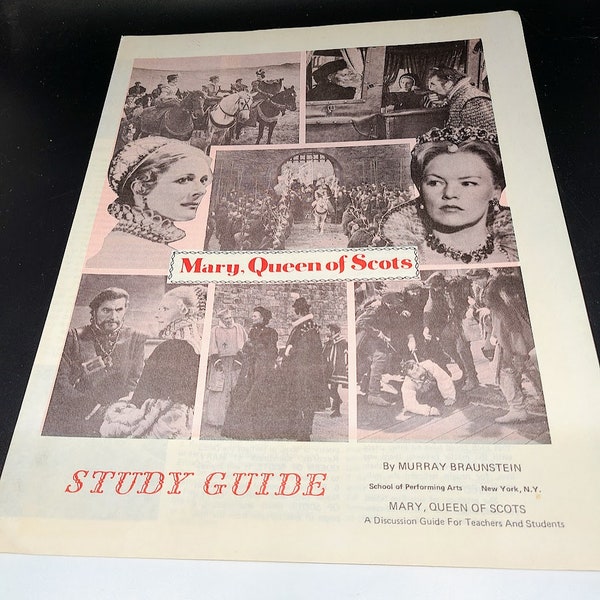 Mary Queen of Scots Movie Study Guide -Vanessa Redgrave - Glenda Jackson -  Timothy Hutton