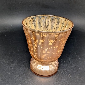 Rose gold looking Mercury Glass Candle Holder