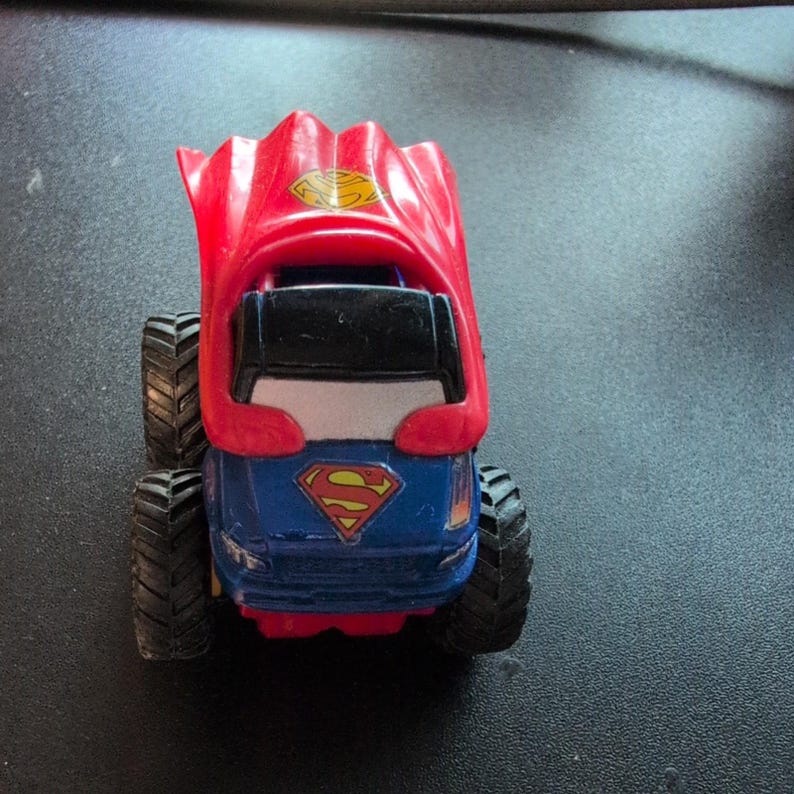 Hot wheels Superman monster jam monster truck Die-cast Car Superhero Blue image 1