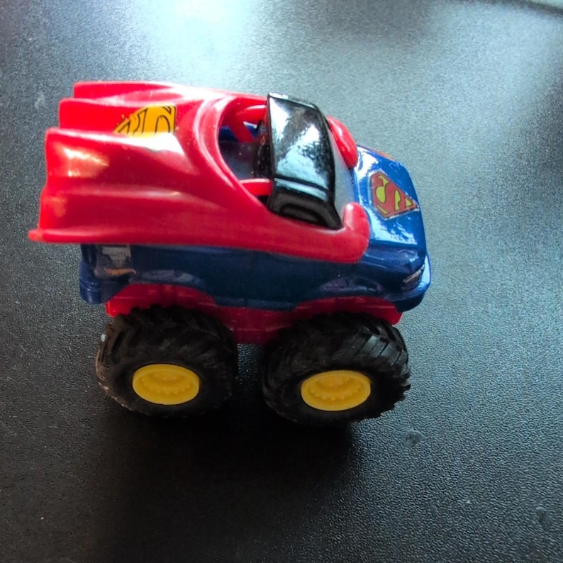 Hot wheels Superman monster jam monster truck Die-cast Car Superhero Blue image 2