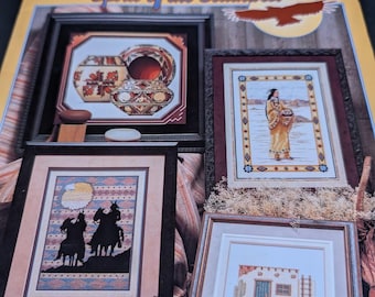 Stoney Creek Collection - Spirit of the Southwest Embroidery Pattern Book -  Book 205 -Navajo Blanket - Pueblo Pottery - Spirit of the Eagle
