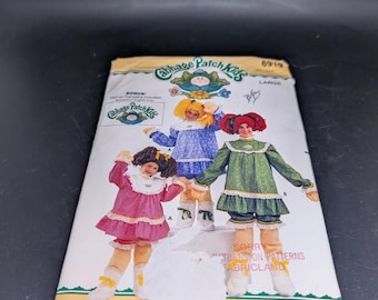 6919 Butterick Cabbage Patch Kids Costume Pattern and Iron On Transfer - Large