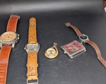 Lot of 5 Watch Faces - Quartz -Osirock - Breda - Time Zone - Angaro - Endura