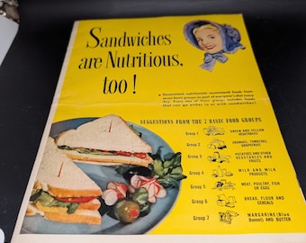 Vintage Good Housekeeping Sandwich Manual Magazine style Cookbook - Katharine Fisher and Dorothy B Marsh