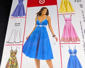 2006 McCall's M5094 6 looks one Pattern Dresses with Straps Size DD 12-14-16-18