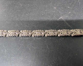Bracciale a maglie color argento - Bicolore
