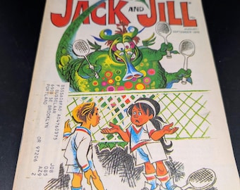 Vintage Jack and Jill Magazine Aug/Sept 1975 - Billie Jean King - Tom Yakutis Cover-Kooky Kapers by Lee DeGroot