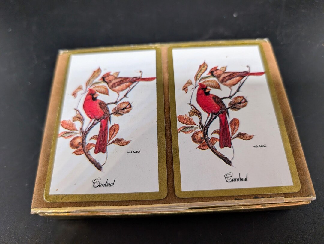 Vintage Cardinal Double Playing Card Deck - Cardinal Bird - Card Deck ...