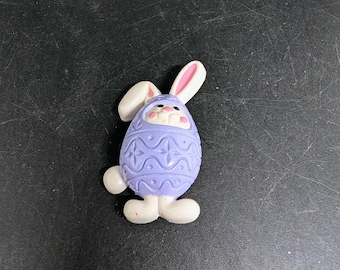 Adorable Avon Easter Brooch - Bunny in Purple Easter Egg