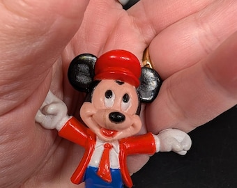 Vintage Mickey Mouse in Red Jacket and Red Tie Figurine