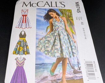 Gorgeous Halter Top Evening Dress Pattern---mccalls 5319---sizes 4-12 Bust  29 1/2 Thru 34 UNCUT and Factory Folded - Etsy