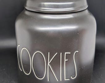 Rae Dunn Black Cookie Jar Cannister