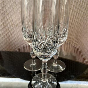 Copas de champán de cristal