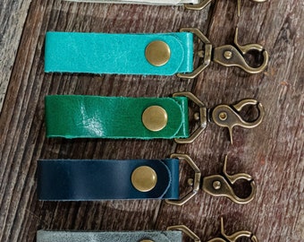 Made in USA | Key Fob |  Leather Keychain | Key Chain | Leather Gift | Colorful