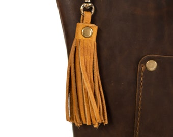 Made in USA | Leather Tassel |  Leather Key Chain | Leather Fob