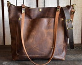 The Limited Edition Classic Leather Tote Bag | Leather Bag | Leather Purse Crossbody | Made in USA | Three Sizes