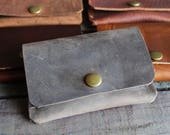 Leather Card Wallet Front Pocket Wallet Card Holder