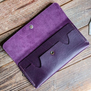 Portefeuille en cuir fait main | Livre de poche minimaliste aux couleurs de l'édition spéciale