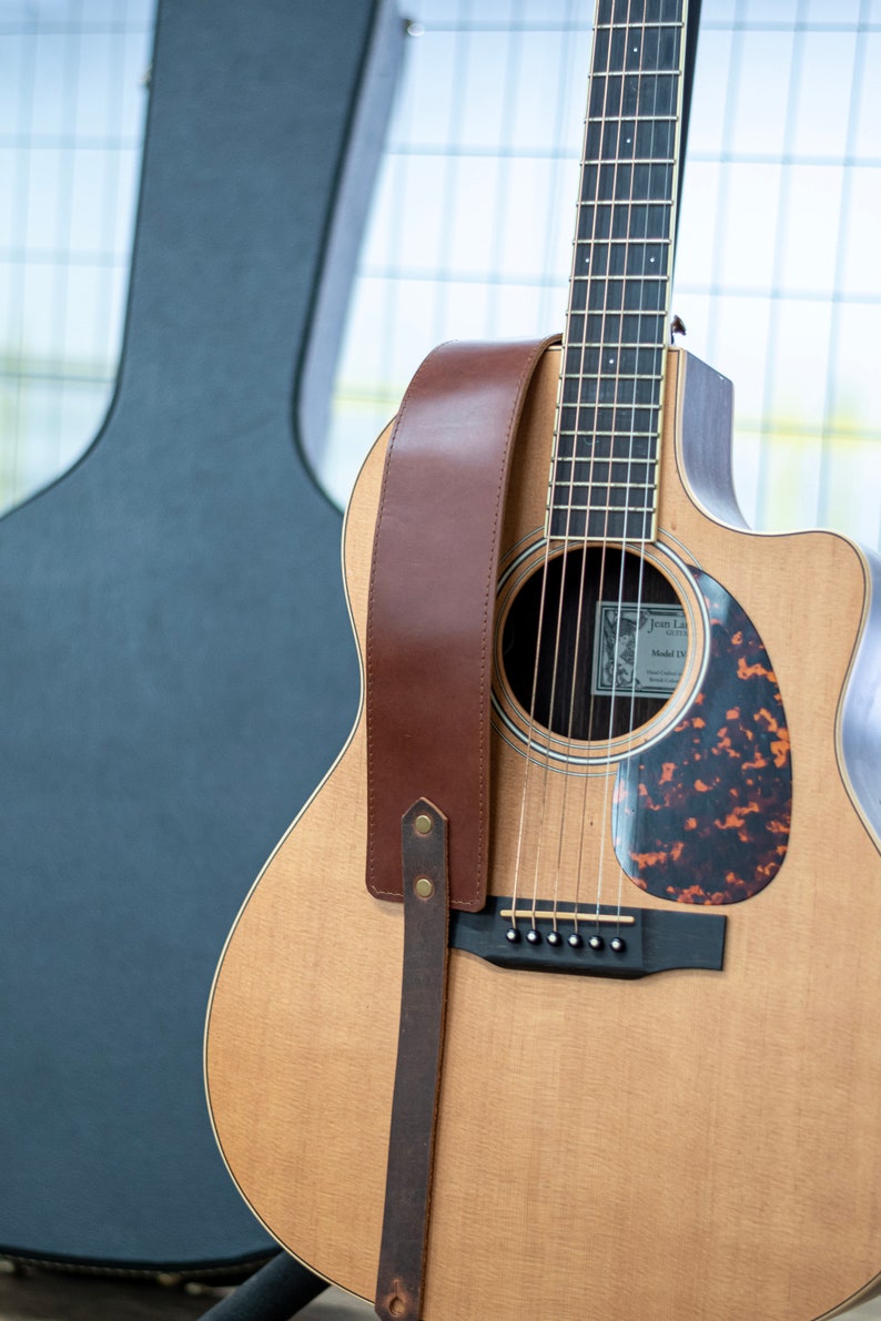 Leather Guitar Strap Handmade Banjo Strap Made in USA Etsy