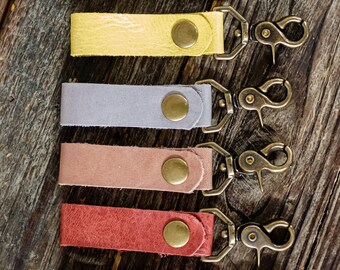 Made in USA | Key Fob |  Leather Keychain | Key Chain | Leather Gift | Colorful