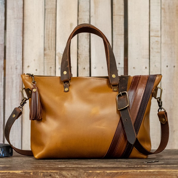 Handmade Leather Purse | Leather Tote Bag | The 70's Bowler Bag