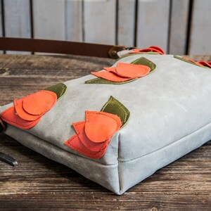 Limited Run | The Spring Tulip Boho Bag! | Eco-tanned Lunar Grey Leather