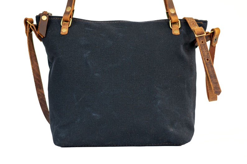Waxed Canvas Bag Tote Bag Crossbody Bag Small Made in | Etsy