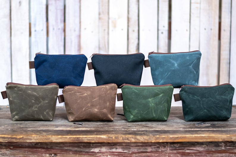 Made in USA | New Waxed Canvas Pouch, Popular Zipper Pouch, Tool Pouch 