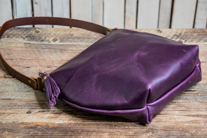 LIMITED RUN Eco-friendly Marie Leather Bag | Multiple Colors | Curved boho style with Tassel