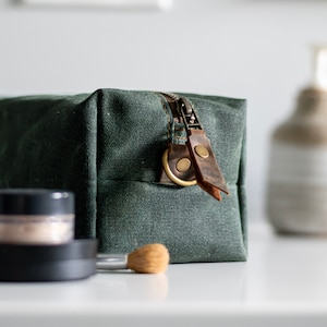 Waxed Canvas Dopp Kit | Makeup Bag | Shaving Kit | Travel Case | Made in USA