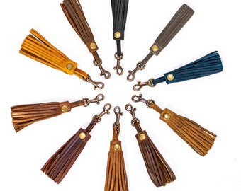 Leather Tassel |  Leather Key Chain | Leather Fob | Made in USA