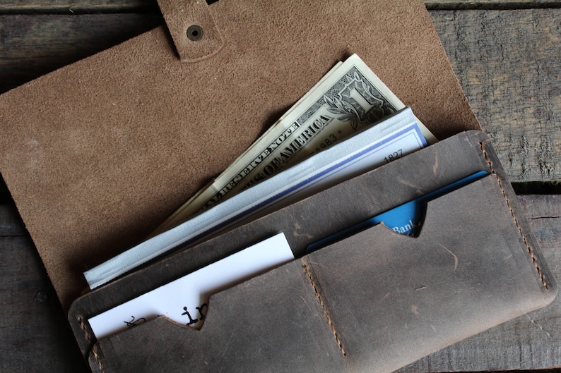 Leather Wallet Minimalist Wallet Travel Wallet