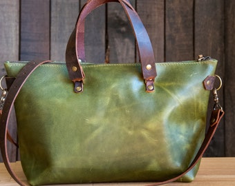 Handmade Leather Purse | Leather Tote Bag | The Bowler Bag