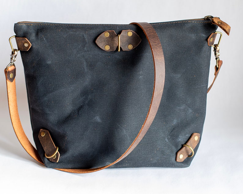 Waxed Canvas Convertible Backpack Tote Bag Crossbody Bag | Etsy