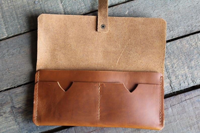 Leather Wallet Minimalist Wallet Travel Wallet
