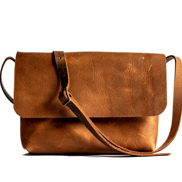 Leather Satchel | Small Crossbody Bag | Leather Bag | Made in USA | The Original Mini Satchel | Eco Friendly Leather