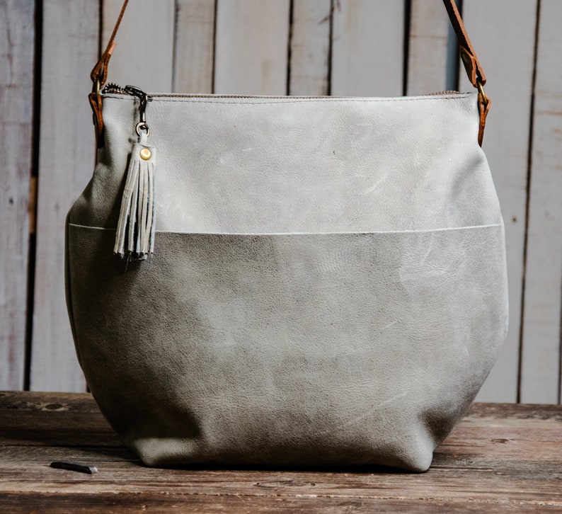 LIMITED RUN Eco-friendly Marie Leather Bag | Multiple Colors | Curved boho style with Tassel