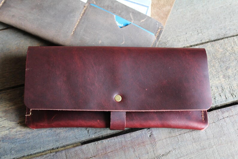 Leather Wallet Minimalist Wallet Travel Wallet