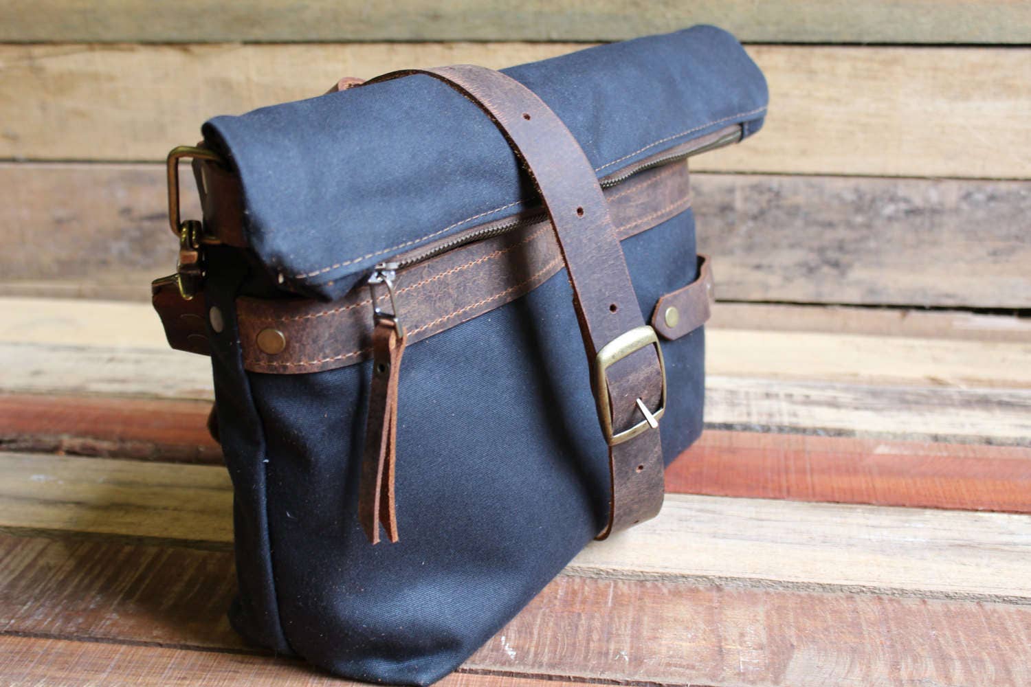 waxed canvas tote messenger bag canvas tote bag tote bag Etsy