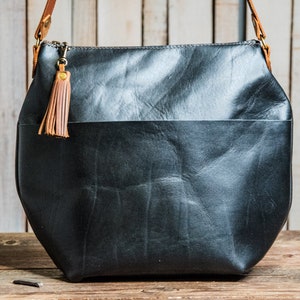 LIMITED RUN Eco-friendly Marie Leather Bag | Multiple Colors | Curved boho style with Tassel