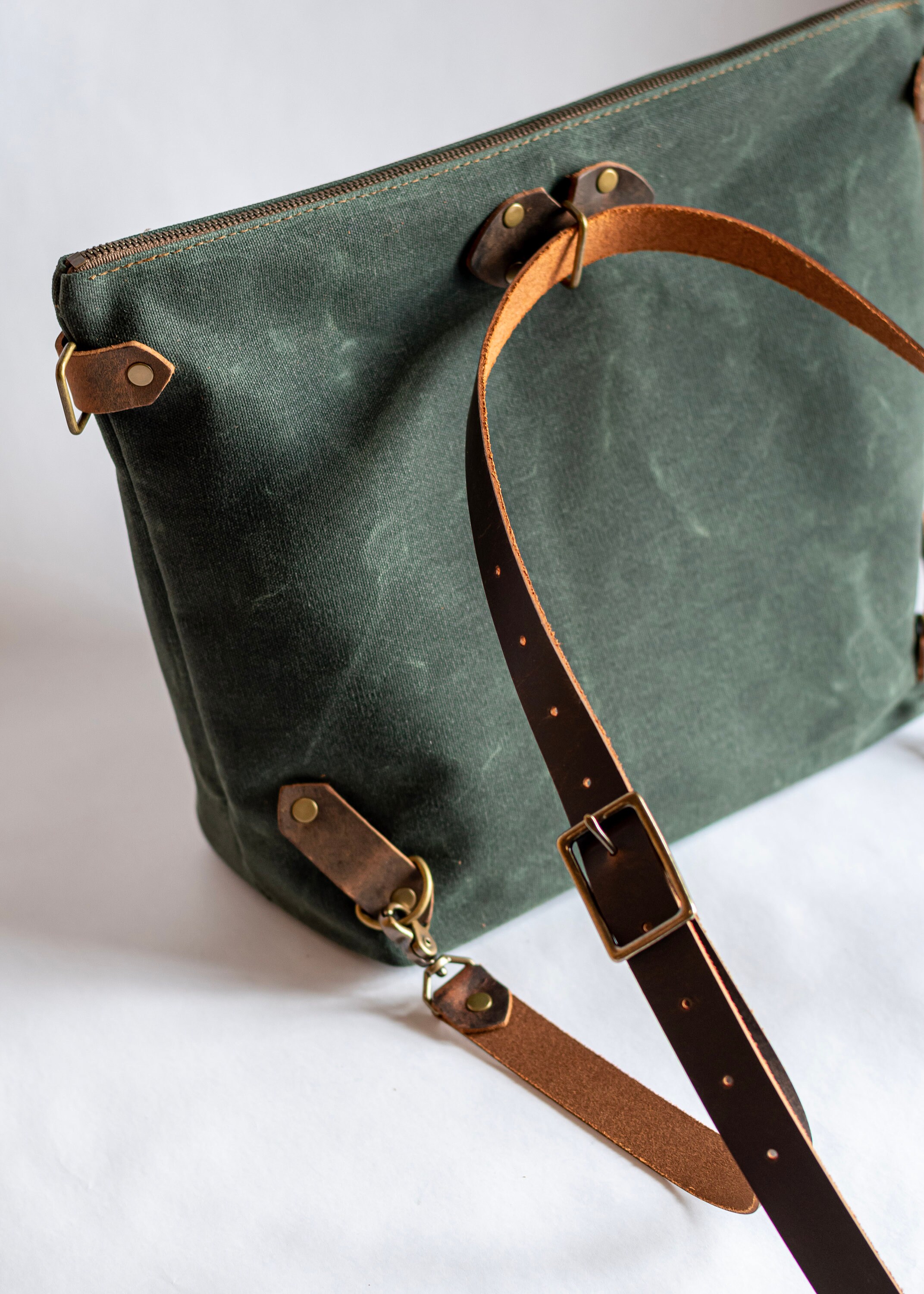 Waxed Canvas Convertible Backpack Tote Bag Crossbody Bag Etsy Canada