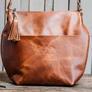 LIMITED RUN Eco-friendly Marie Leather Bag | Multiple Colors | Curved boho style with Tassel