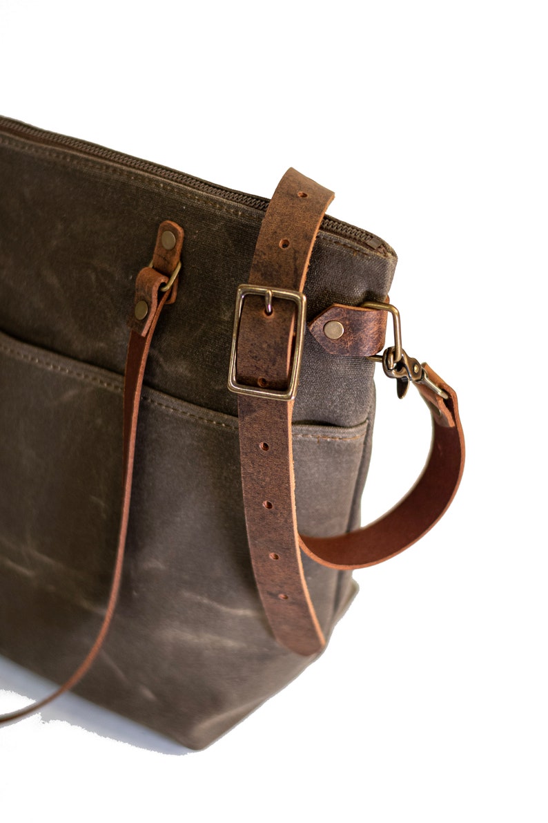 Waxed Canvas Tote Large Canvas Tote Bag Made in USA Etsy