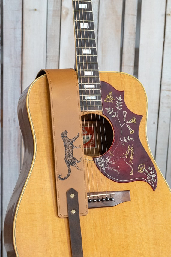 Buy Personalized Leather Guitar Strap Handmade Banjo Strap Made in