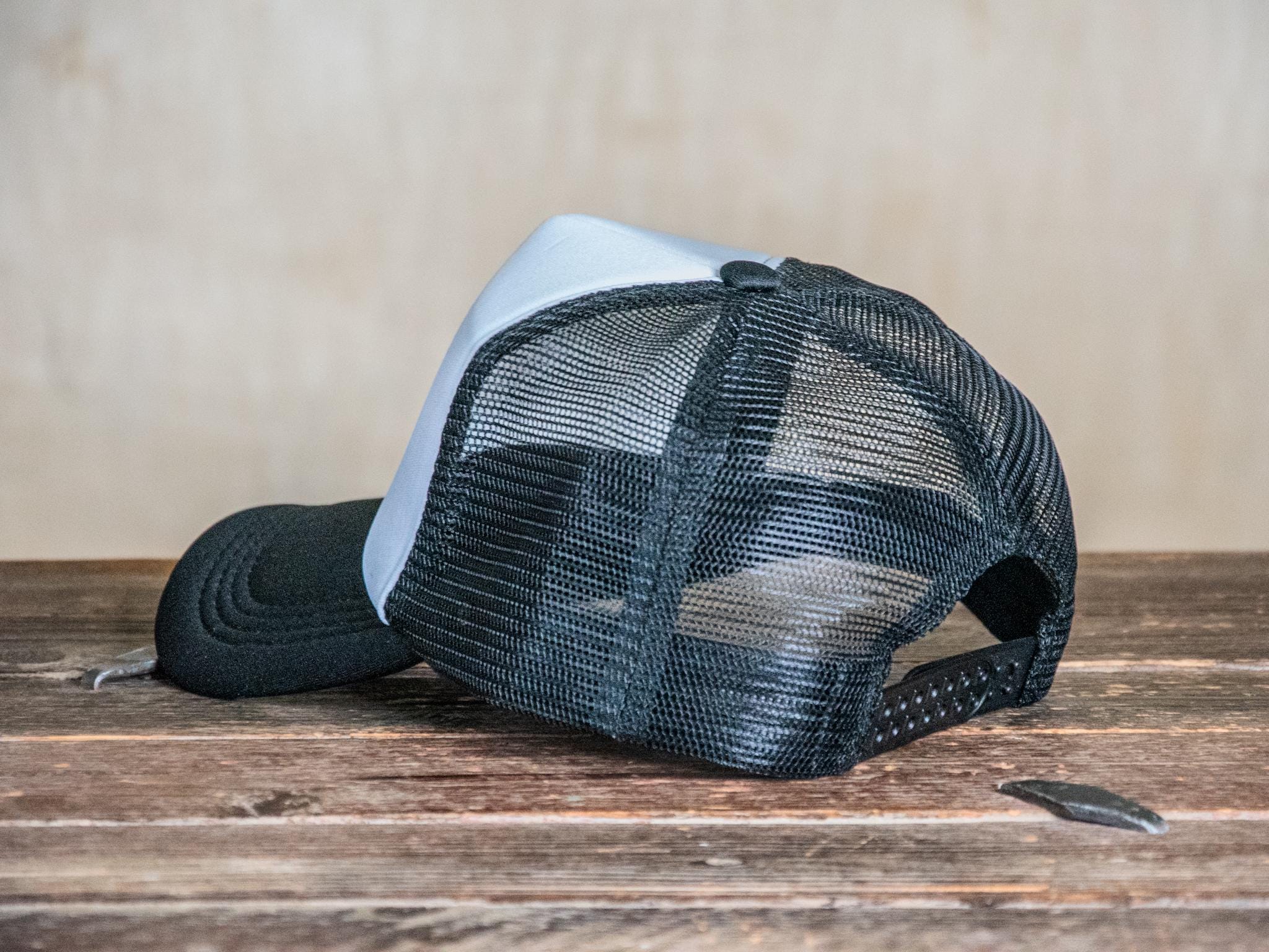 Hand Printed Bowie Trucker Hat | Blue Snapback Cap - Etsy display picture 3