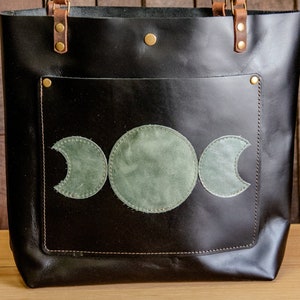 The Luna Tote | Multiple Colors | Medium Classic leather bag | cosmic purse